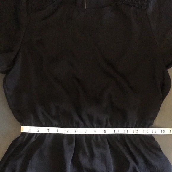 NWT Old Navy Smocked Shoulder Semi-Sheer Little Black Dress, size Medium 🖤 - Picture 10 of 11